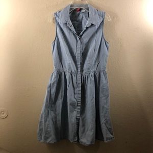 Denim button up dress